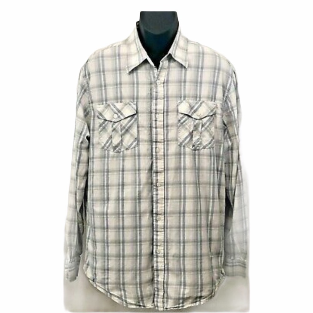 Blue Pronto Uomo Men's Casual Button Down Shirt L
